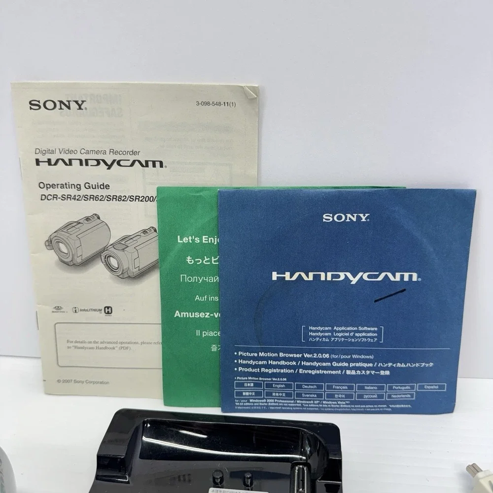 Sony Handycam DCR-SR42 Camcorder 30GB HDD 40x Opt Zoom- Charging Dock And Extras